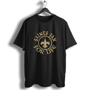 Saints Fan For Life Fleur De Lis Logo New Orleans Nola T Shirt