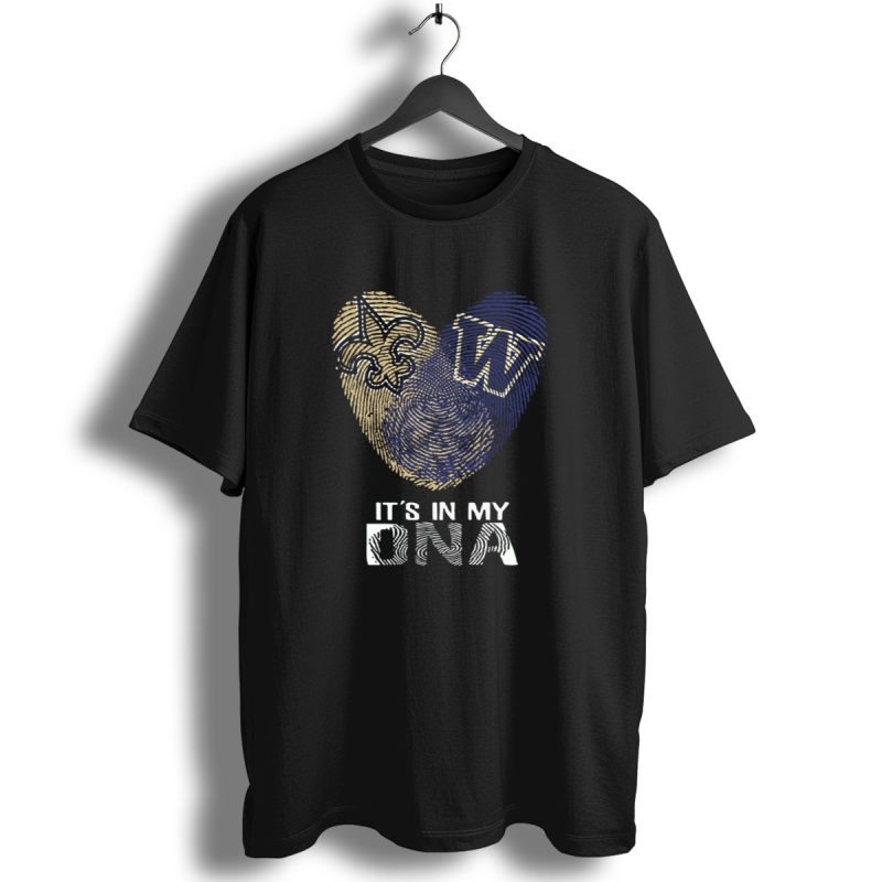 Saints Fleur De Lis Huskies W Its In My Dna T Shirt 1 T Shirt 1