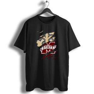 Saints Fleur De Lis Meets Mississippi State Bulldogs T Shirt