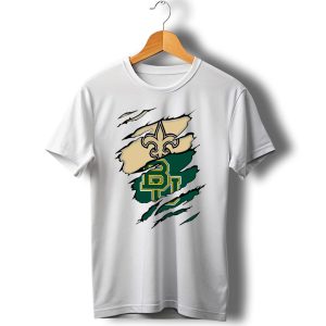 Saints Fleur De Lis Over Baylor Bears T Shirt