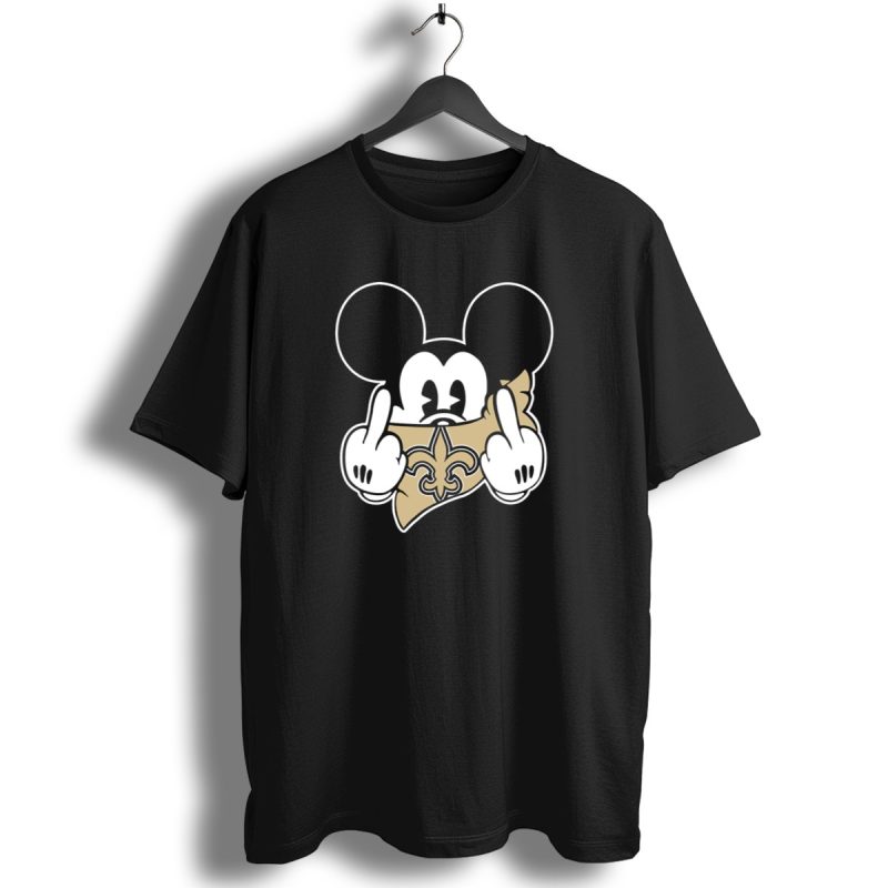 Saints Logo Gesture With Mouse Ears And Fleur De Lis T Shirt 1 T Shirt 1