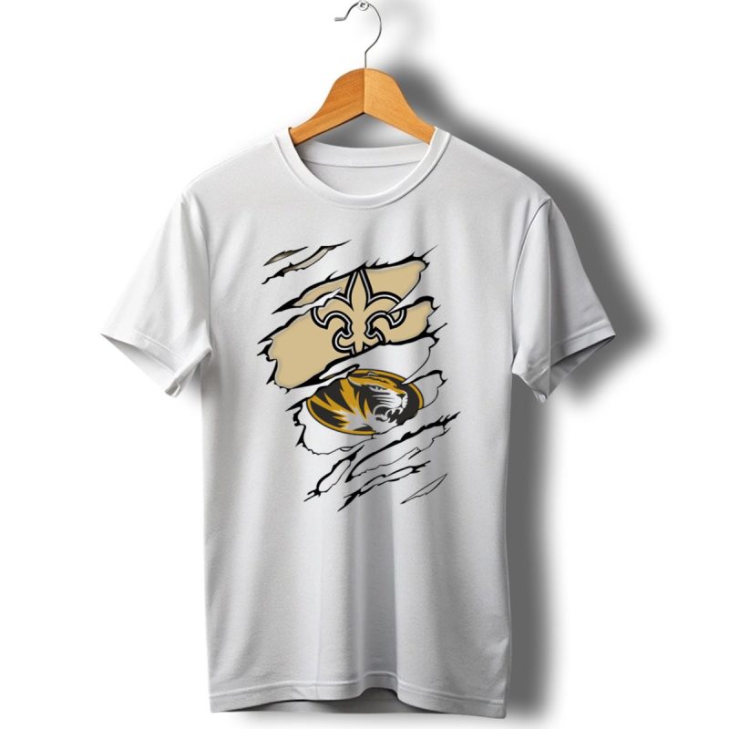 Saints New Orleans Fleur De Lis Missouri Tigers T Shirt 1 T Shirt 1