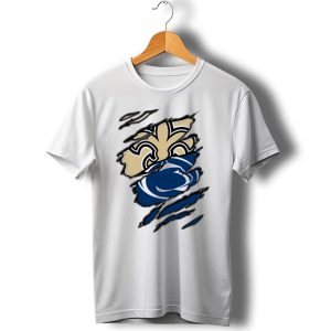 Saints Penn State Logo Combination Torn Effect T Shirt