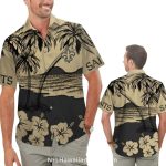 Saints Sunset Palm Tree Beach Hawaiian Shirt