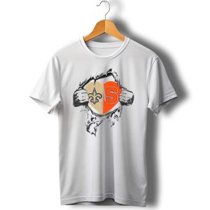 Saints Syracuse Heart Fleur De Lis S Icon T Shirt