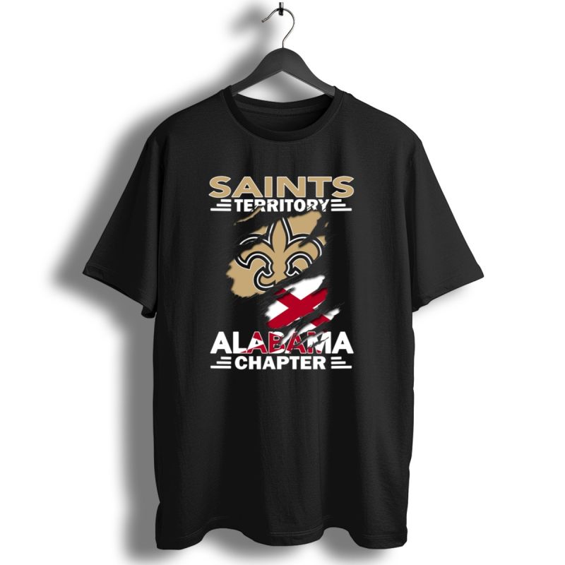 Saints Territory Alabama Chapter Fleur De Lis And Cross Flag T Shirt 1 T Shirt 1