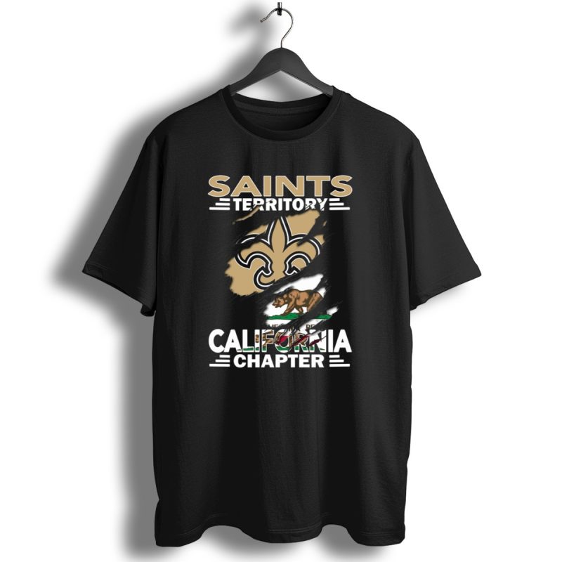 Saints Territory California Chapter Fleur De Lis And State Bear T Shirt 1 T Shirt 1