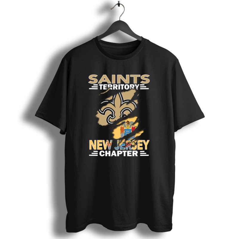 Saints Territory Fleur De Lis New Jersey Chapter Flag T Shirt 1 T Shirt 1
