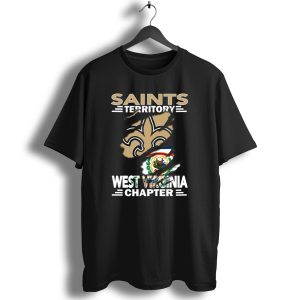 Saints Territory Fleur De Lis West Virginia Chapter Flag T Shirt