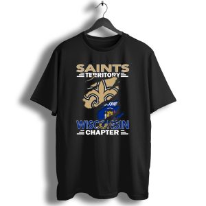 Saints Territory Fleur De Lis Wisconsin Flag Chapter T Shirt