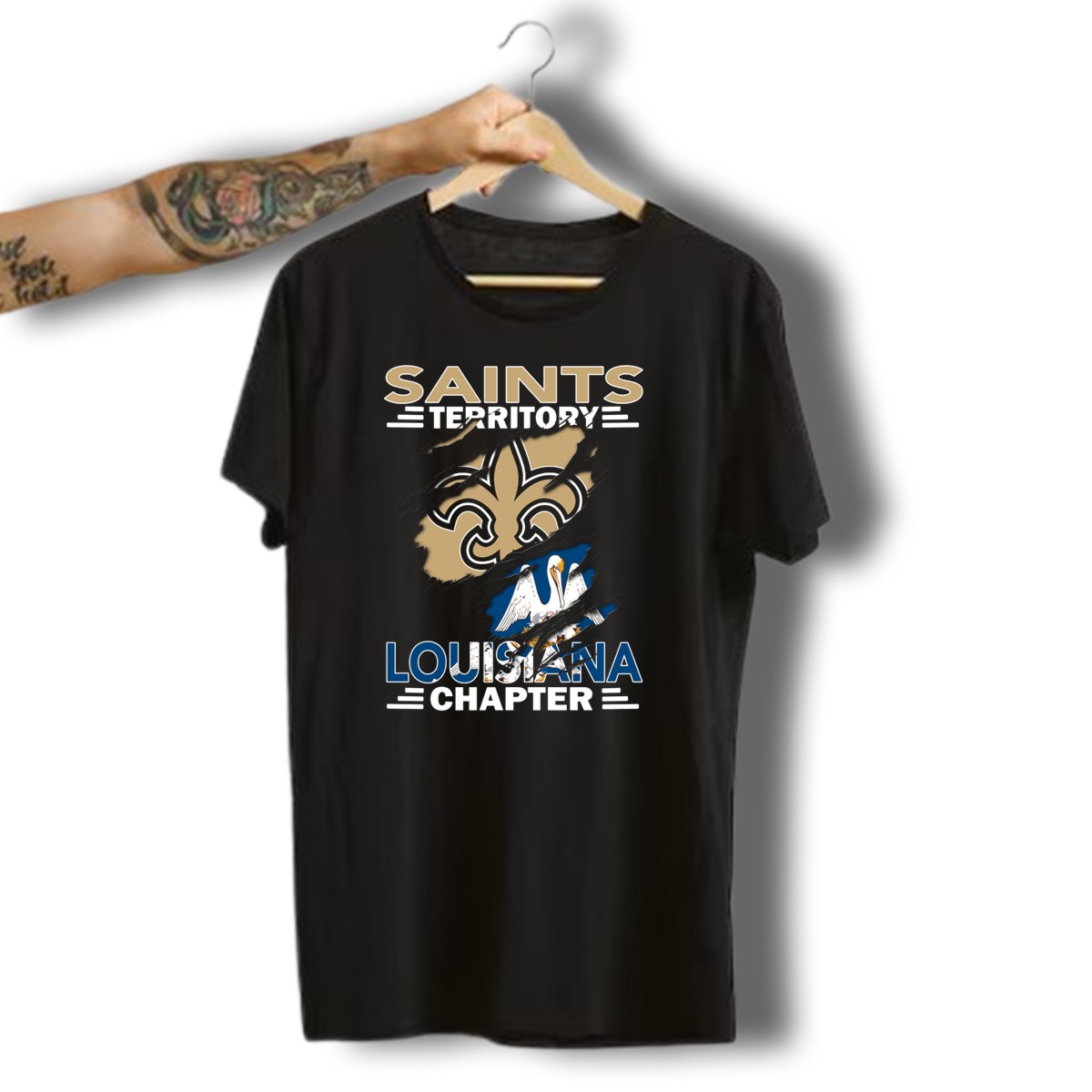 Saints-Territory-Louisiana-Chapter-Fleur-De-Lis-Pelican-Emblem-T-Shirt-1_t-shirt-3_4