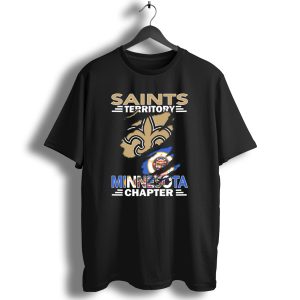 Saints Territory Minnesota Chapter Fleur De Lis And State Seal T Shirt