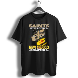 Saints Territory New Mexico Chapter Fleur De Lis And Zia T Shirt