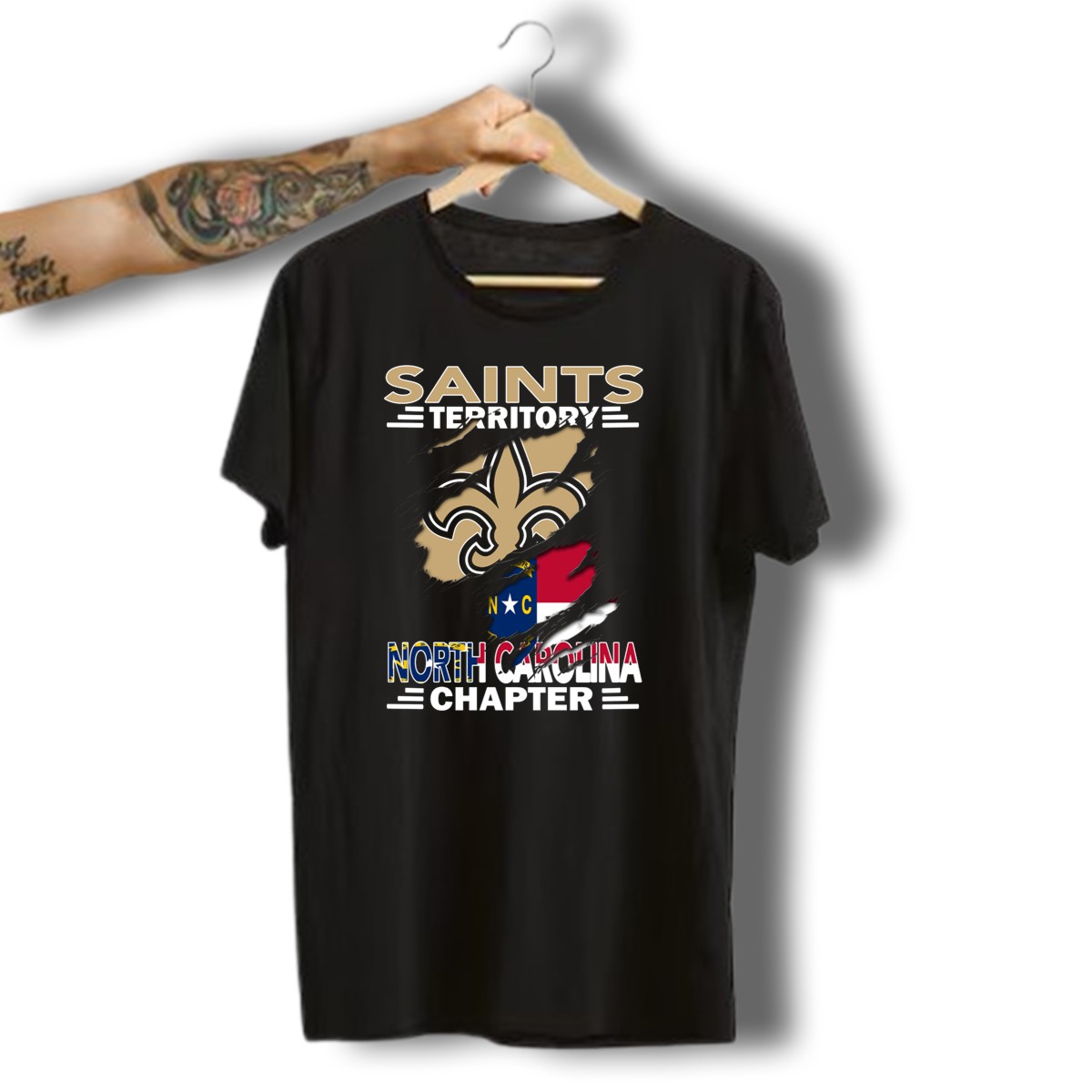 Saints-Territory-North-Carolina-Chapter-Nc-Flag-Fleur-De-Lis-T-Shirt-1_t-shirt-3_4