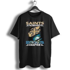Saints Territory South Dakota Chapter Fleur De Lis And State Seal T Shirt