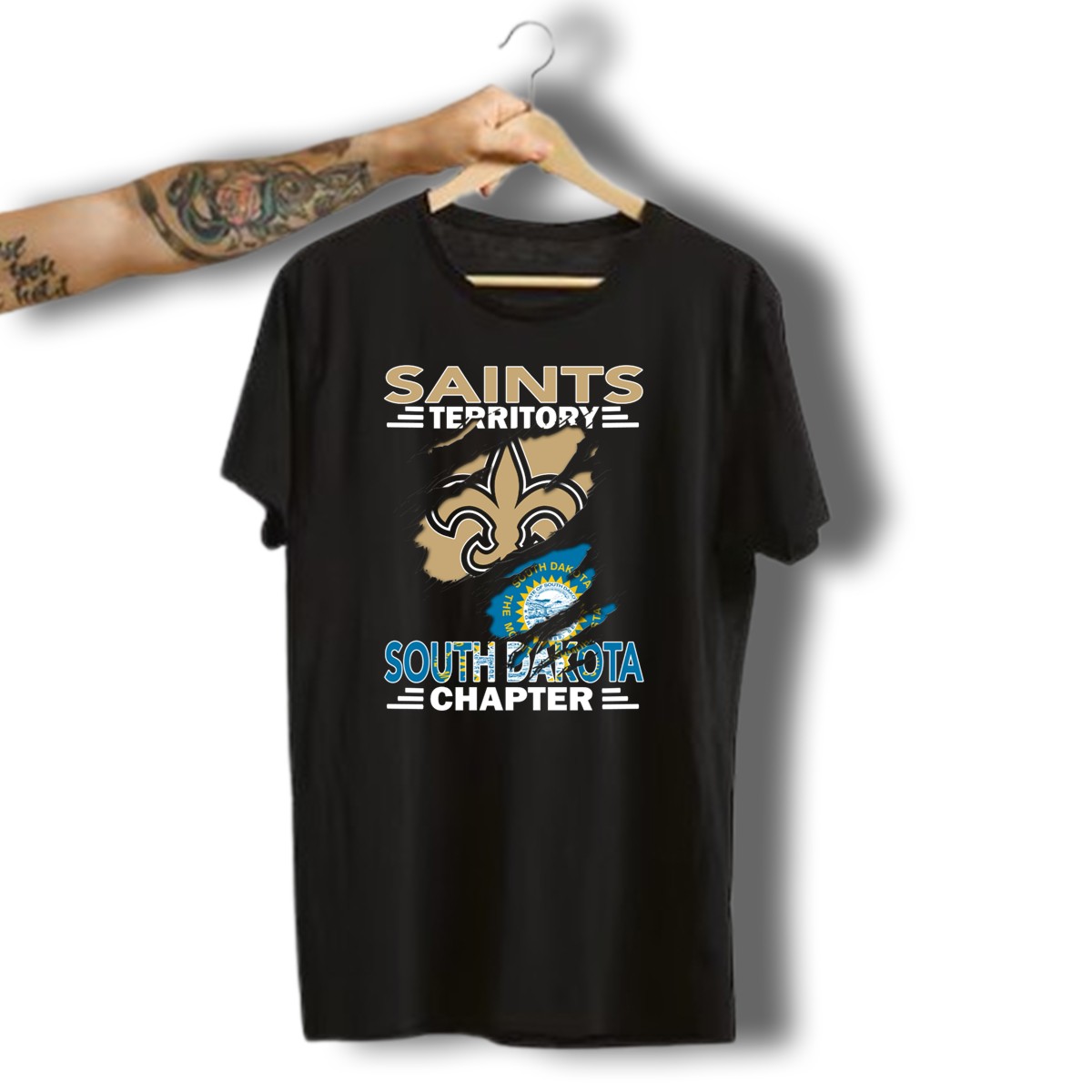 Saints-Territory-South-Dakota-Chapter-Fleur-De-Lis-And-State-Seal-T-Shirt-1_t-shirt-3_4
