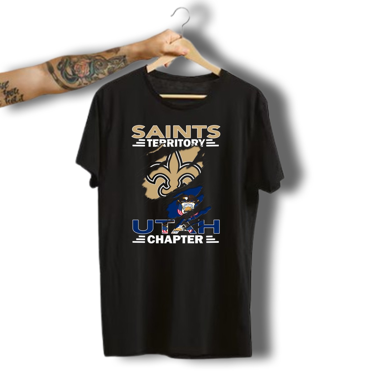 Saints-Territory-Utah-Chapter-Fleur-De-Lis-And-State-Flag-T-Shirt-1_t-shirt-3_4