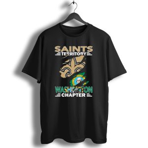 Saints Territory Washington Chapter Seal Fleur De Lis T Shirt