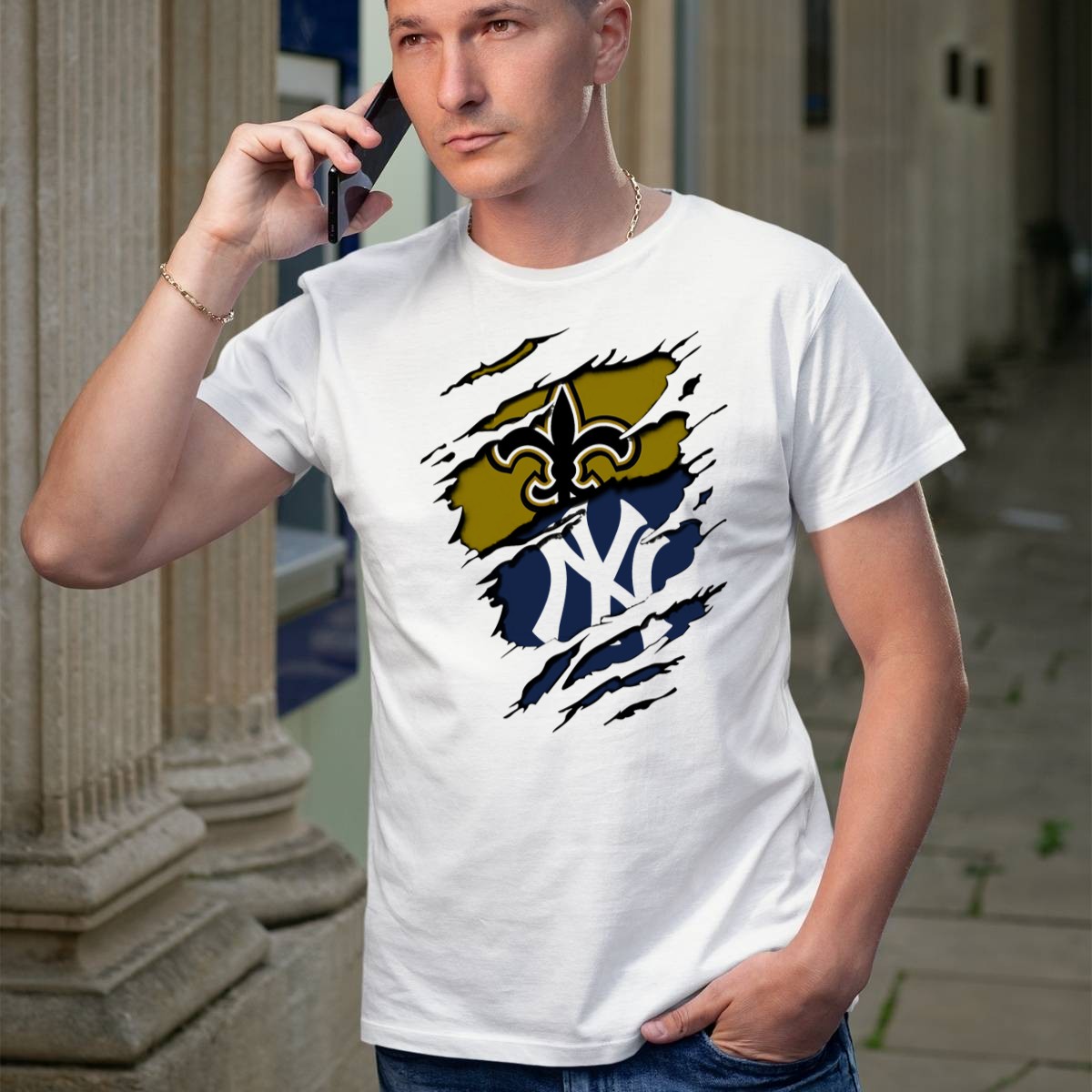 Saints-Yankees-Fleur-De-Lis-And-Interlocking-Ny-Symbol-Torn-T-Shirt-1_t-shirt-1_2