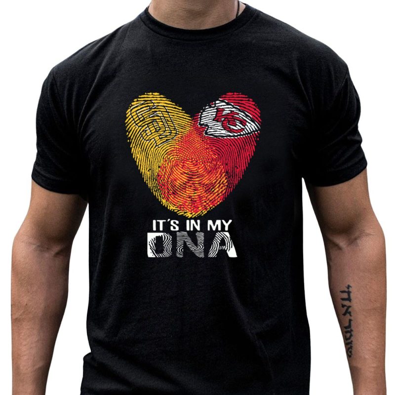 San Diego Padres Kansas City Chiefs Its In My Dna T Shirt T Shirt 1 1