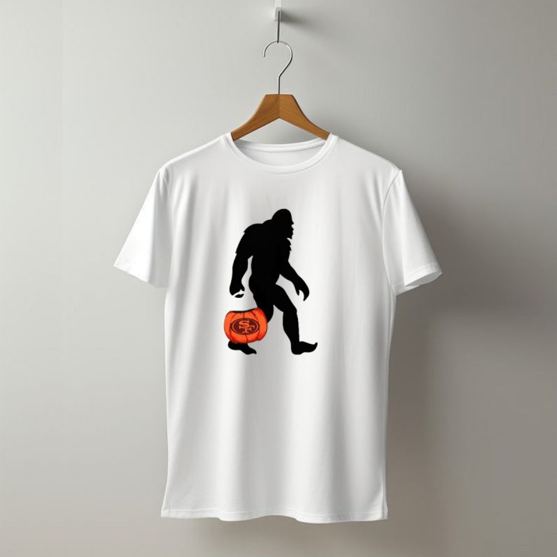 San Francisco 49Ers Bigfoot Halloween Pumpkin T Shirt T Shirt 1