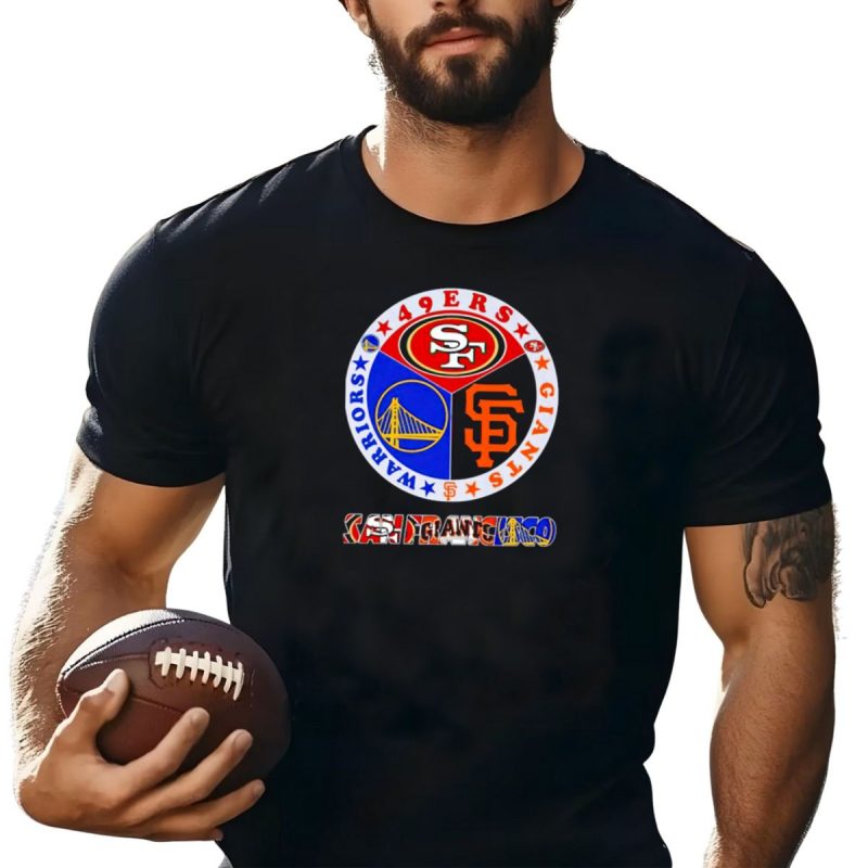 San Francisco 49Ers Giants Warriors Logos Circle T Shirt T Shirt 1