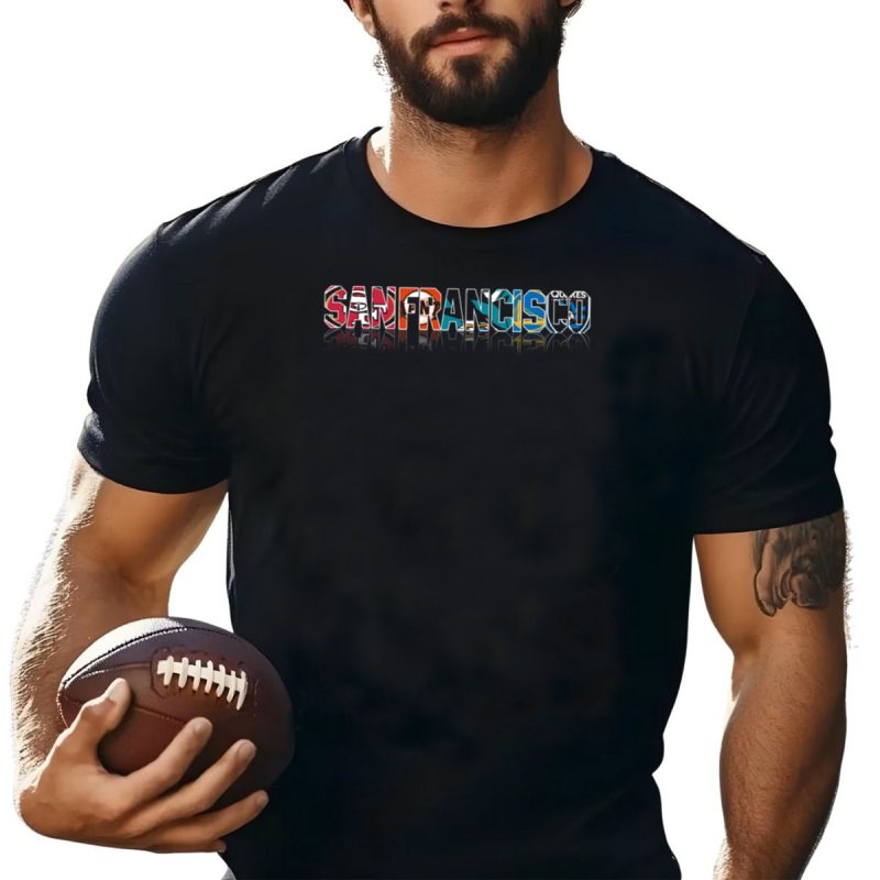 San Francisco 49Ers Giants Warriors Sharks Skyline T Shirt T Shirt 1