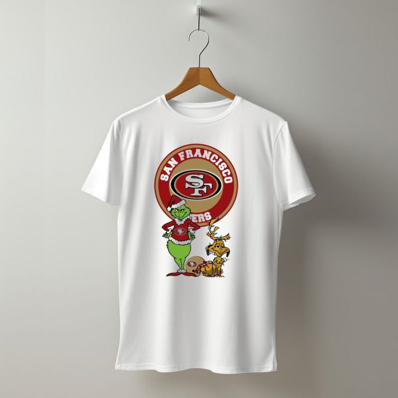 San Francisco 49Ers Grinch And Max Merry Christmas T Shirt T Shirt 1