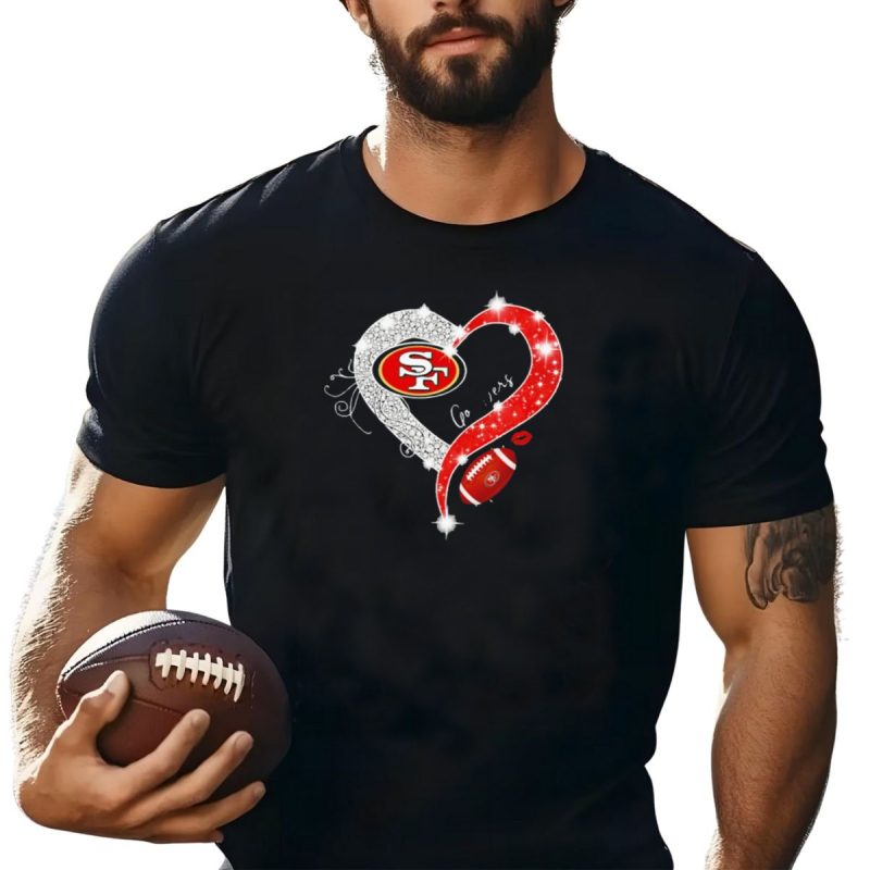 San Francisco 49Ers Heart Diamond Blink Football 49Ers T Shirt T Shirt 1
