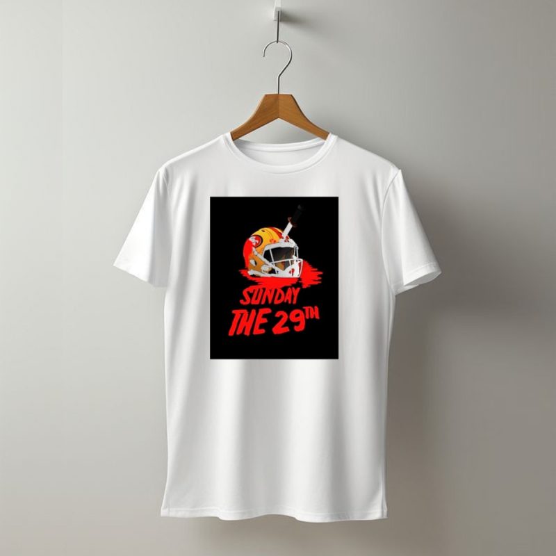 San Francisco 49Ers Helmet Sunday The 29Th Football Horror T Shirt T Shirt 1