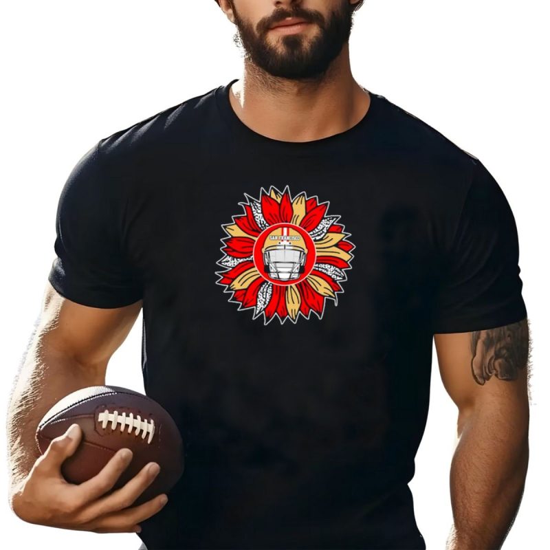 San Francisco 49Ers Helmet Sunflower T Shirt T Shirt 1