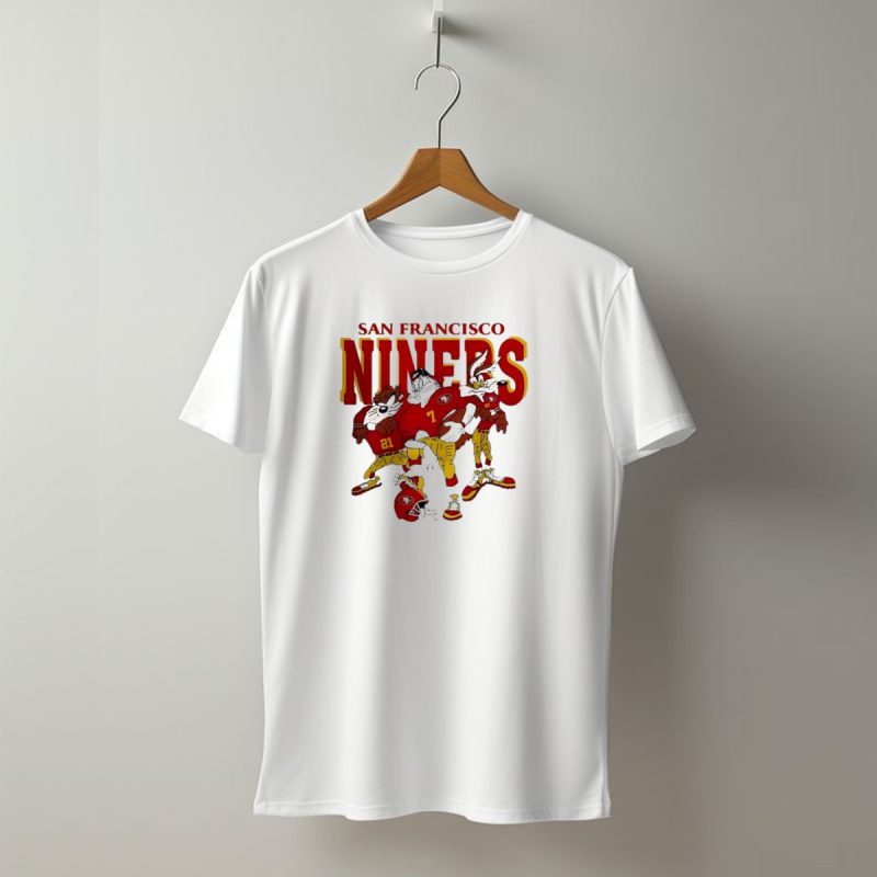 San Francisco 49Ers Looney Tunes Cartoon Characters In Team Uniforms T Shirt T Shirt 1