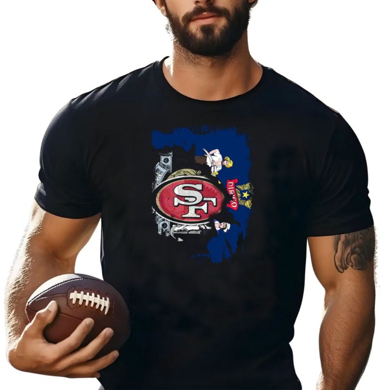 San Francisco 49Ers Maine State Emblem Fusion T Shirt T Shirt 1
