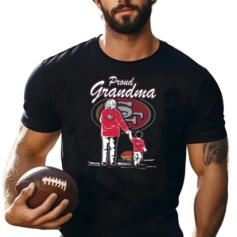 San Francisco 49Ers Proud Grandma Vintage Style Football Family T Shirt T Shirt 1