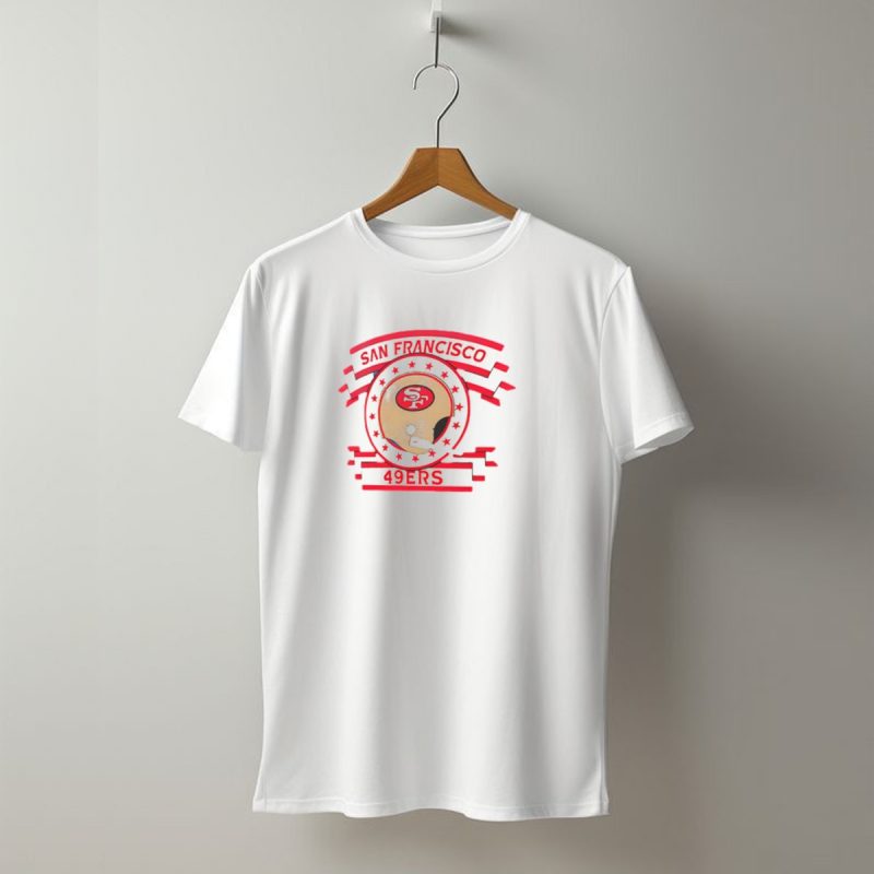 San Francisco 49Ers Sf Helmet Stars Banner T Shirt T Shirt 1