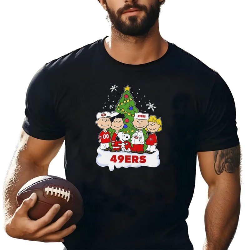 San Francisco 49Ers Snoopy And Friends Christmas T Shirt T Shirt 1