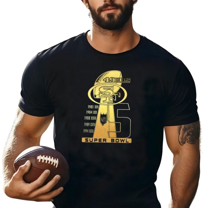 San Francisco 49Ers Super Bowl Champions 5 Time Winners T Shirt T Shirt 1