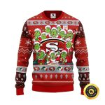 San Francisco 49ers 12 Grinch Xmas Face Christmas Ugly Sweater