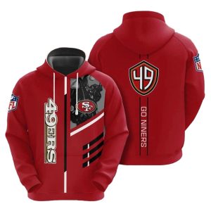 San Francisco 49ers 3 lines graphic gift for fans AOP Hoodie