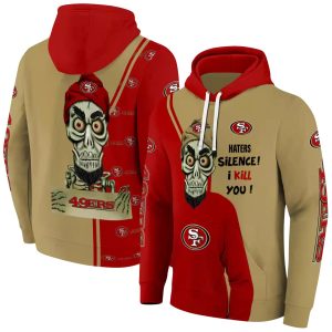 San Francisco 49ers Achmed Skull Red AOP Hoodie