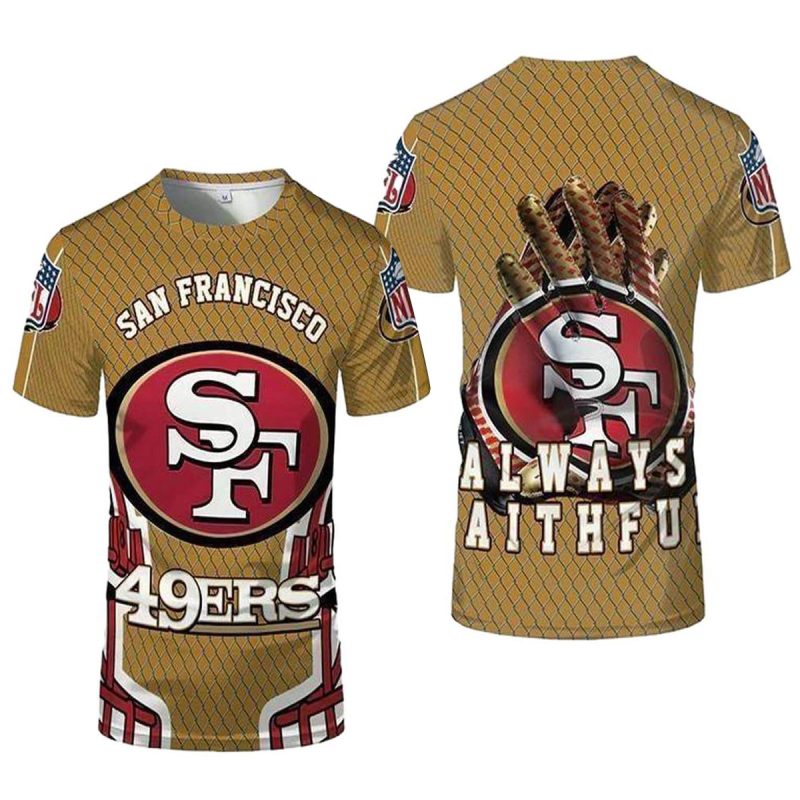 San Francisco 49Ers Always Faithful Aop T Shirt 1