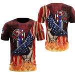 San Francisco 49ers American Flag Punisher Skull AOP T-Shirt