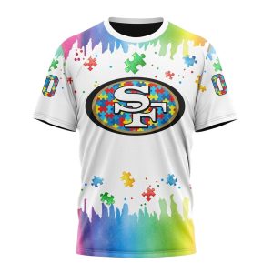 San Francisco 49ers Autism Awareness AOP T-Shirt