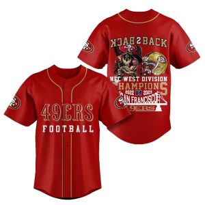 San Francisco 49ers Back 2 Back Red Baseball Jersey