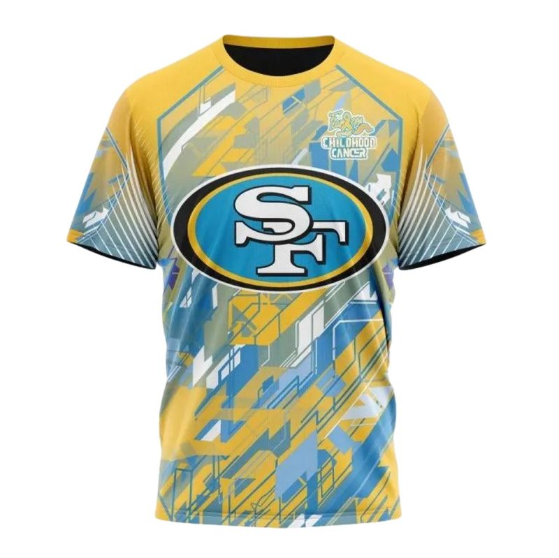 San Francisco 49Ers Childhood Cancer Aop T Shirt 1