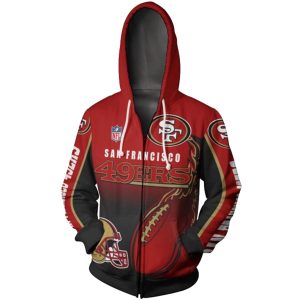 San Francisco 49ers Cute Flame Balls graphic gift for men AOP Hoodie