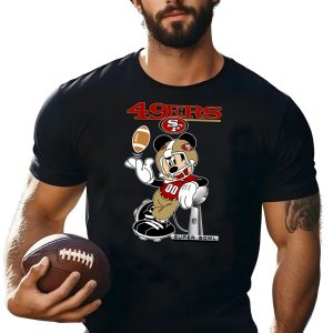 San Francisco 49ers Disney Mickey player super bowl shirt