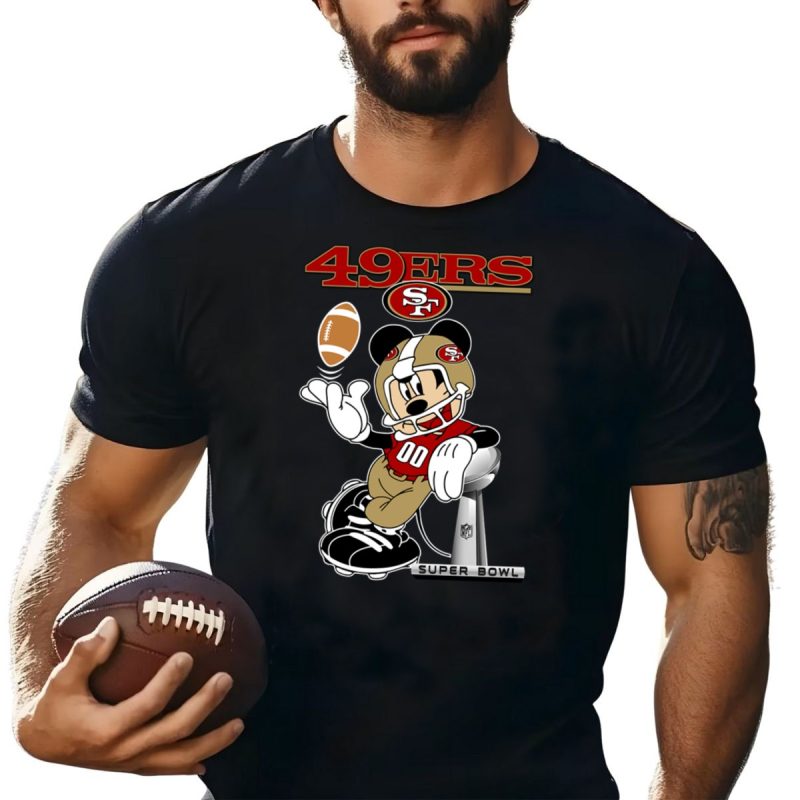 San Francisco 49Ers Disney Mickey Player Super Bowl Shirt T Shirt 1 1