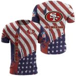 San Francisco 49ers Duty American Flag AOP T-Shirt