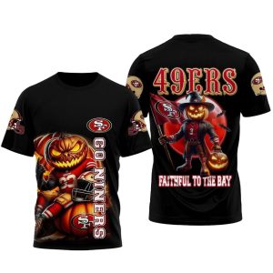 San Francisco 49ers Faithful To The Bay Pumpkin AOP T-Shirt